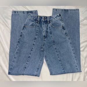 BRAND NEW White Fox Boutique Mid Rise Straight Leg Jeans Light Blue